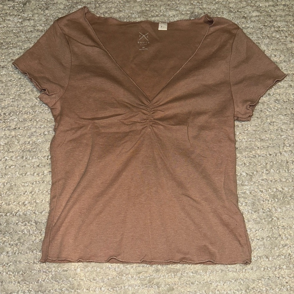 PacSun Mauve Pink V-Neck Crop Top